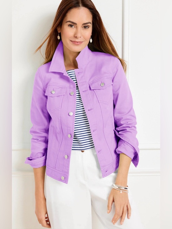 Talbots Jackets & Blazers - Talbots Classic Jean Jacket Lavender Size X